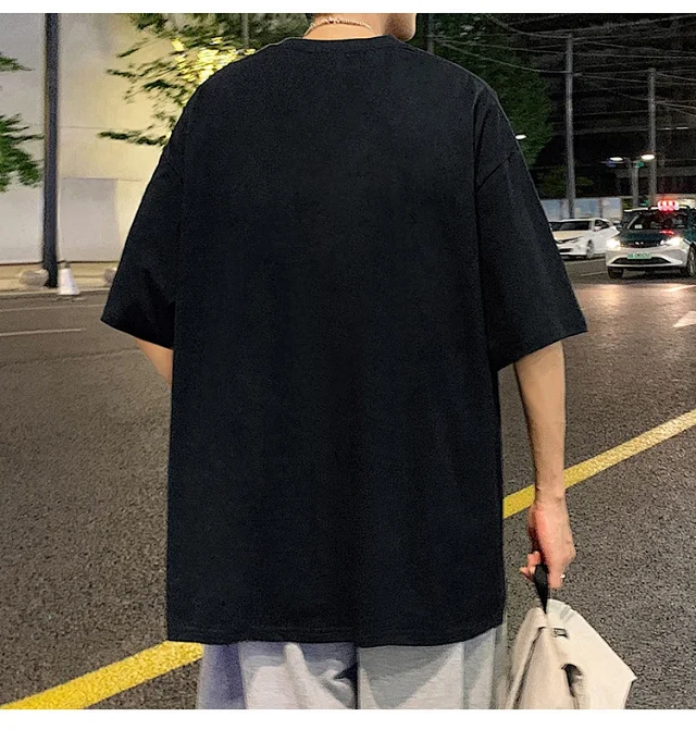 Men's Heavyweight Cotton Cartoon Tee Loose Detail