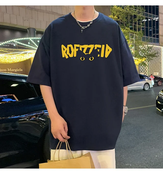 INS Men's Oversized Heavyweight Cotton Tee Detail