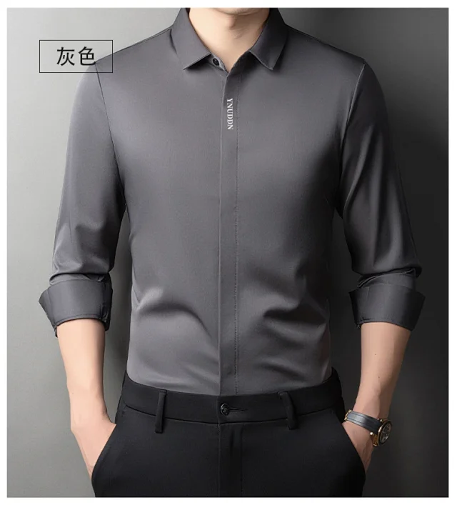 Men's Tailored Stretch Long Sleeve Shirt Detail