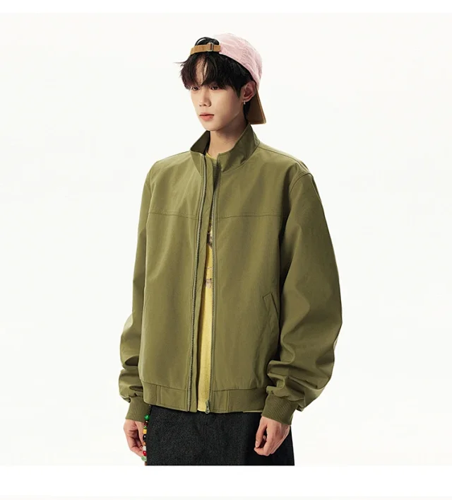 Men's Retro American Bomber Jacket Detail