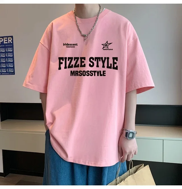Summer 2025 Men's Cotton Oversized T-shirt Detail