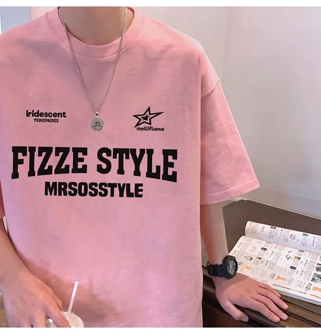 Summer 2025 Men's Cotton Oversized T-shirt Detail