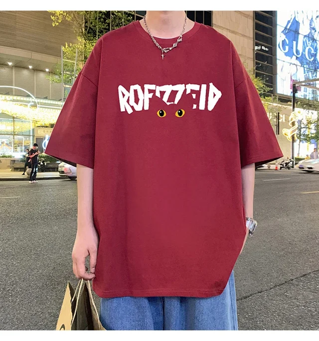 INS Men's Oversized Heavyweight Cotton Tee Detail