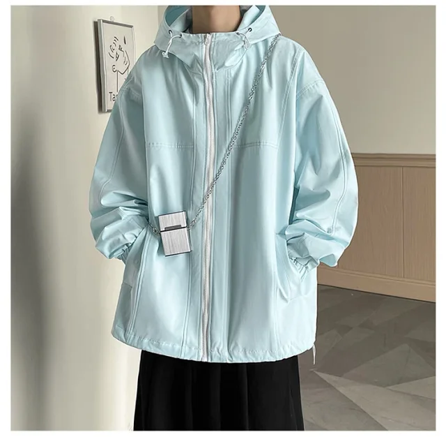 Men's American Retro Vibe Waterproof Jacket Detail