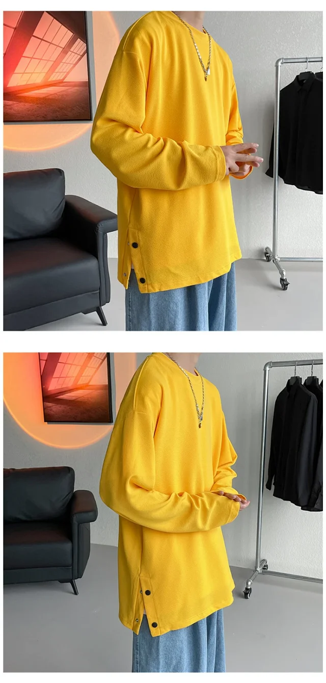 Men's HK Style Button-Down Long-Sleeve Tee Detail