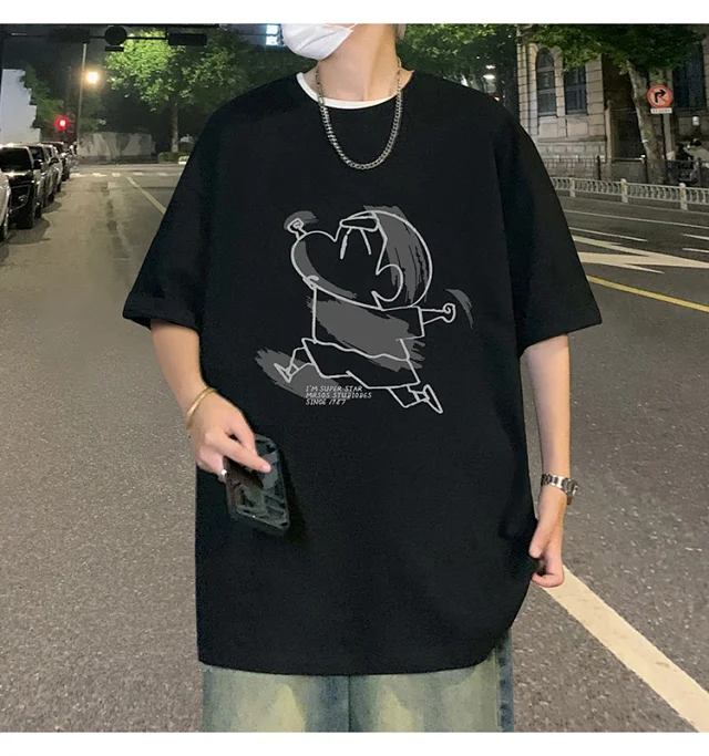 Men's HK Style Oversize Cotton Tee Detail