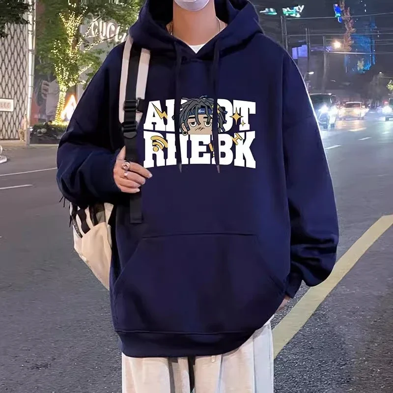Men's Heavyweight Cotton Fleece Hoodie Fall Winter