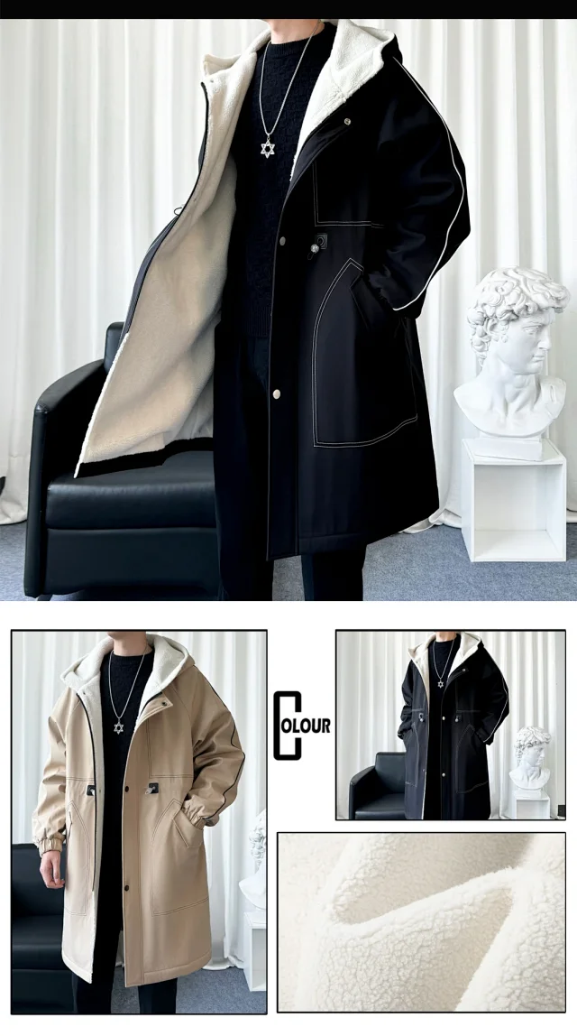 Men's Retro Workwear Hooded Trench AW24 Detail