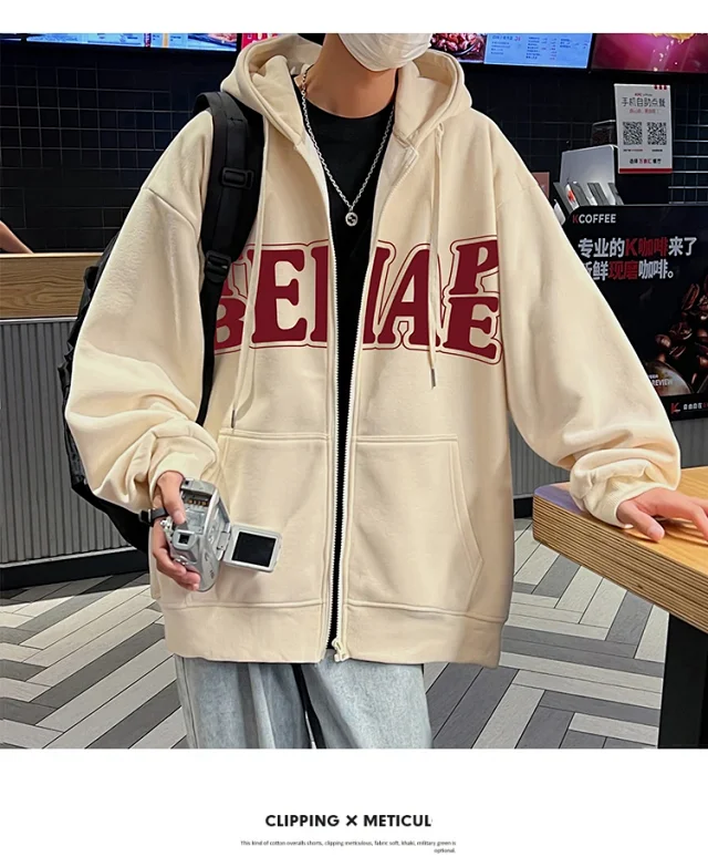 Men's HK Style Fleece Hoodie Detail