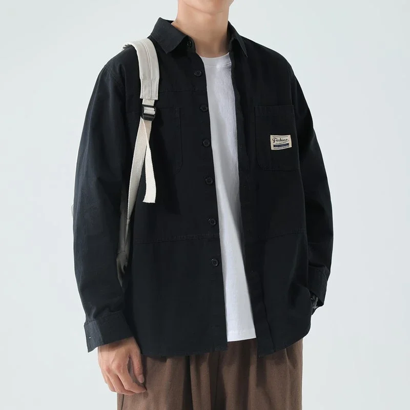 Men's Wrinkle-Free Work Shirt Loose Fit