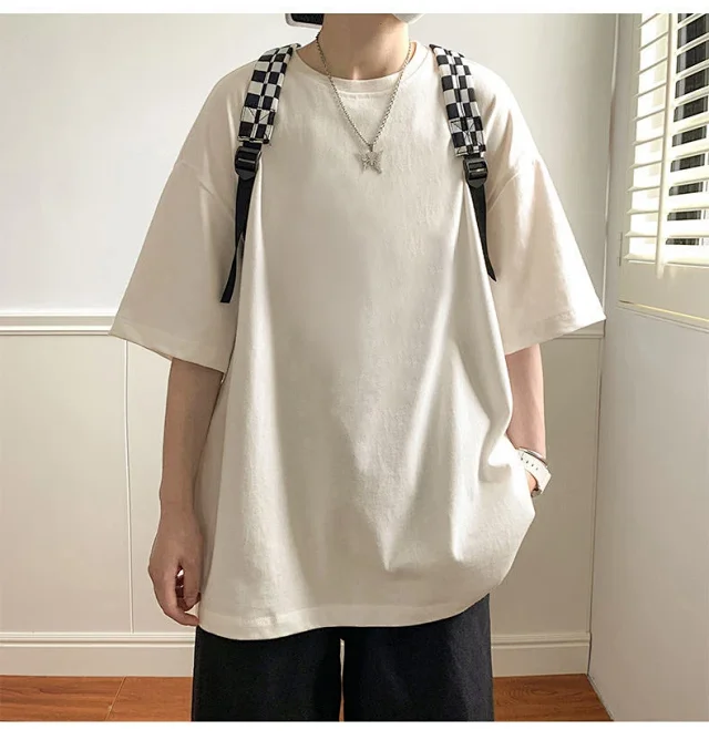 Men's Heavyweight Cotton Summer T-Shirt Two-Pack Detail