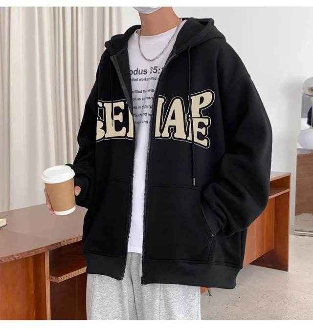 Men's HK Style Fleece Hoodie Detail