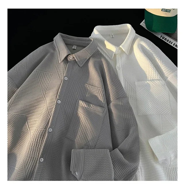 Japanese-Style Vintage Men's Corduroy Shirt Detail