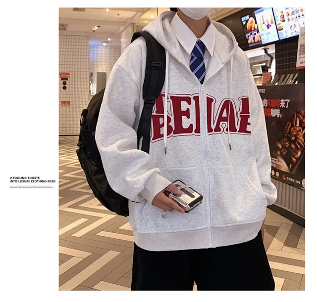 Men's HK Style Fleece Hoodie Detail