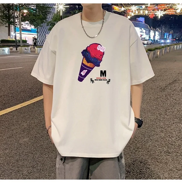 Men's Heavyweight Cotton Round Neck Tee Detail