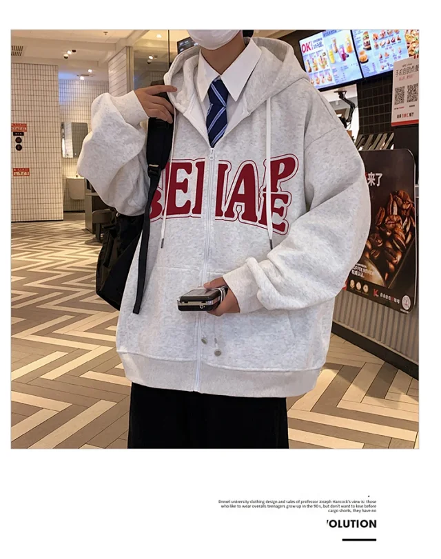 Men's HK Style Fleece Hoodie Detail