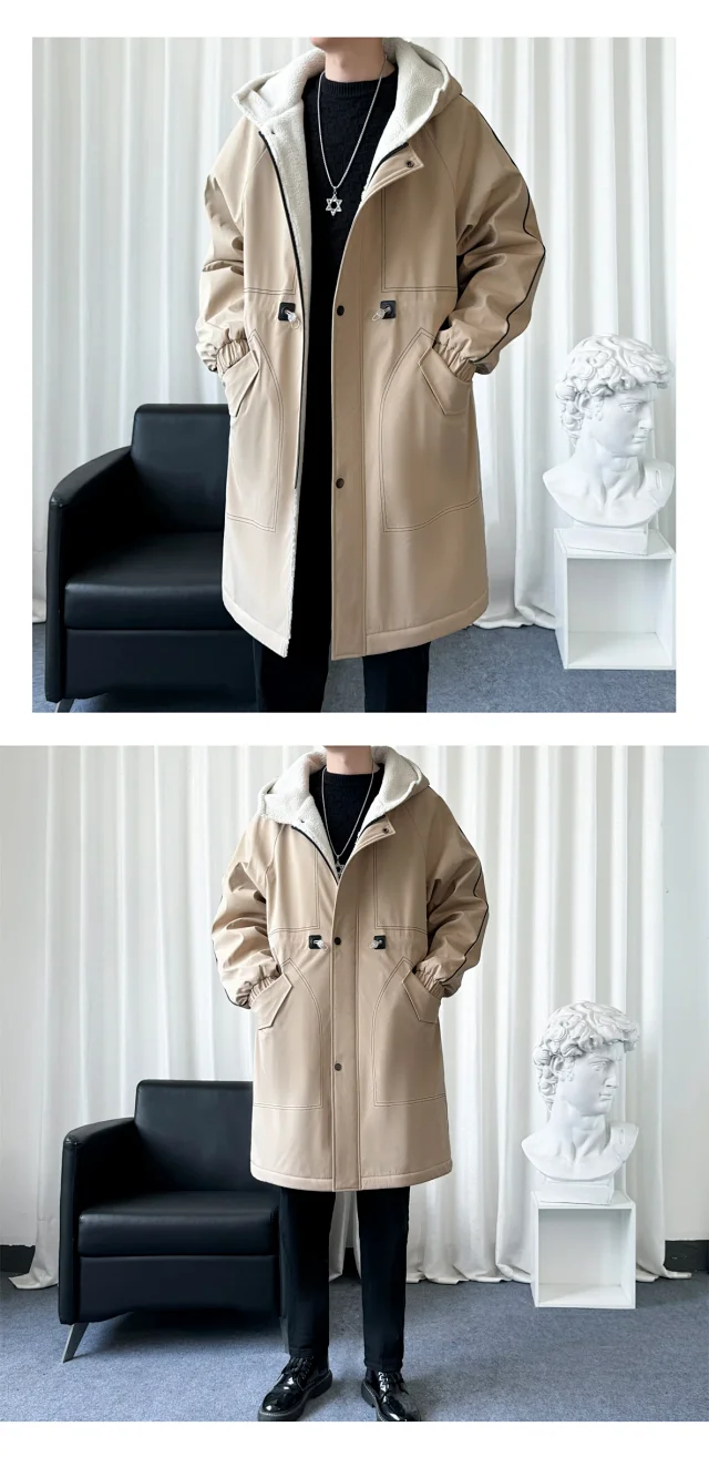 Men's Retro Workwear Hooded Trench AW24 Detail