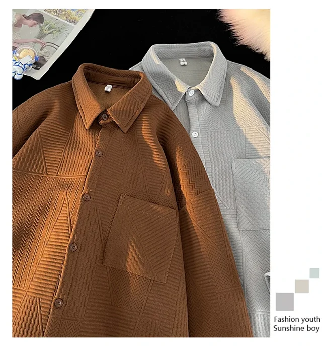 Japanese-Style Vintage Men's Corduroy Shirt Detail