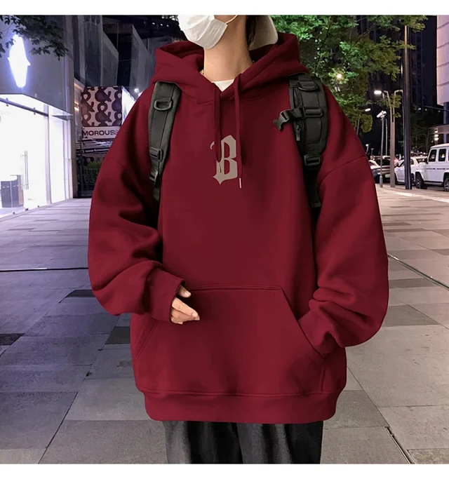 Japanese Hiphop Men's Oversized Cotton Hoodie Detail