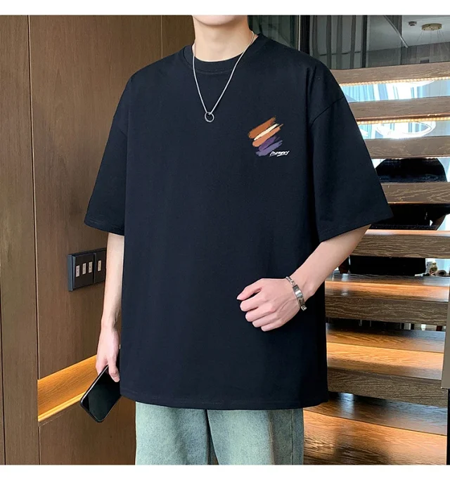 Men's Heavyweight Cotton Summer Tee Detail