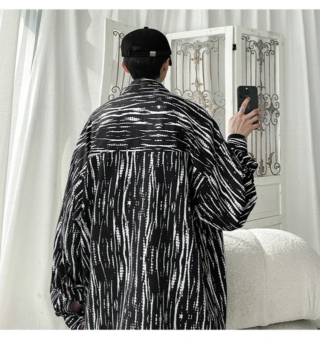 Men's Hip Hop Long Sleeve Shirt Detail