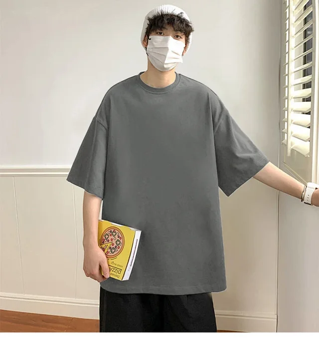 Men's Heavyweight Cotton Summer T-Shirt Two-Pack Detail