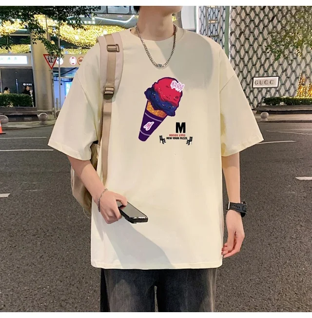 Men's Heavyweight Cotton Round Neck Tee Detail
