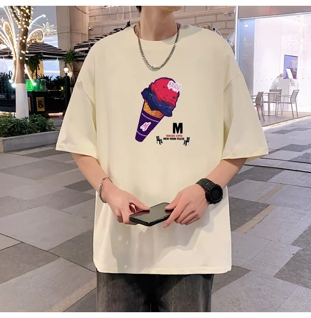 Men's Heavyweight Cotton Round Neck Tee Detail