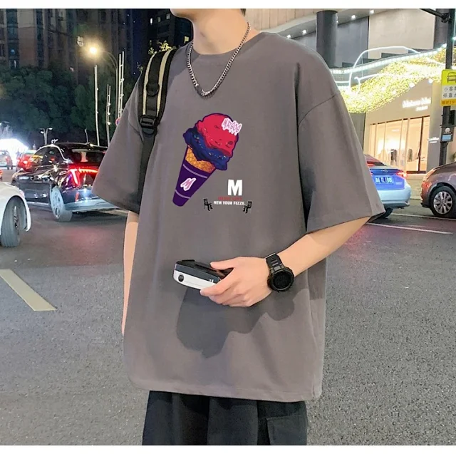 Men's Heavyweight Cotton Round Neck Tee Detail