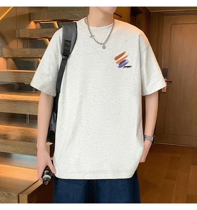Men's Heavyweight Cotton Summer Tee Detail