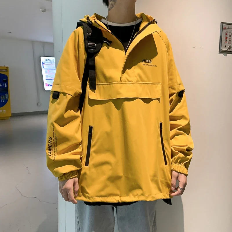 Men's Lightweight Half-Zip Hooded Pullover Jacket