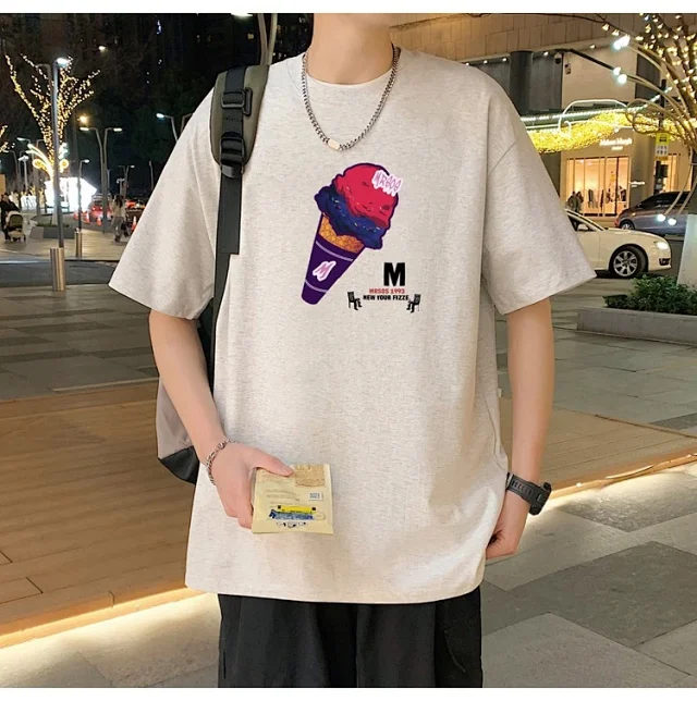 Men's Heavyweight Cotton Round Neck Tee Detail