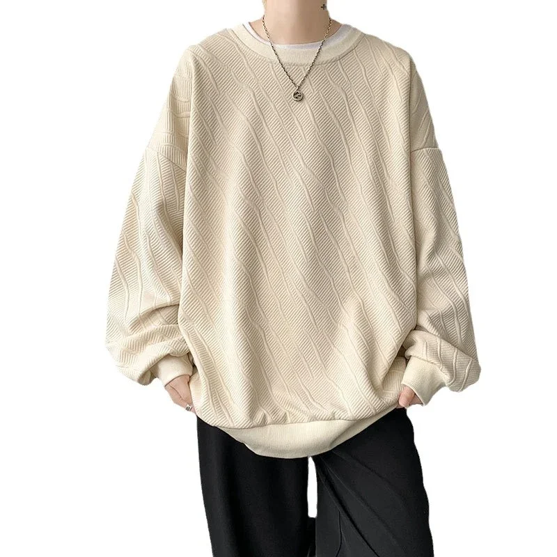 Men's Loose Textured Long Sleeve Tee