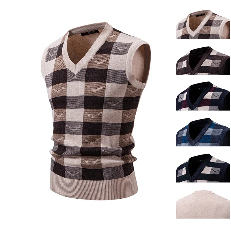 Amazon Youth Men's Check Jacquard Vest