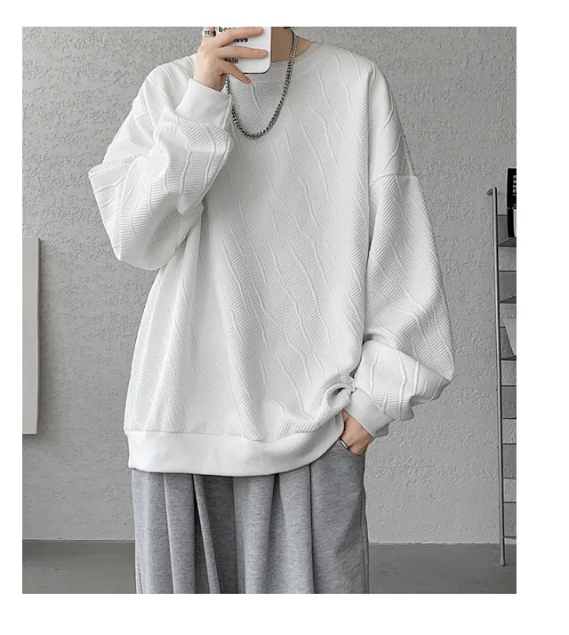Men's Loose Textured Long Sleeve Tee Detail