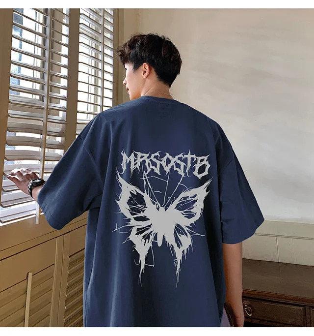 Oversized Retro Heavyweight Cotton Men's Tee Detail