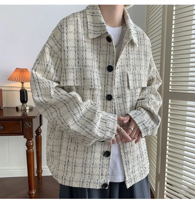 Men's Korean Chanel-style Casual Jacket Detail
