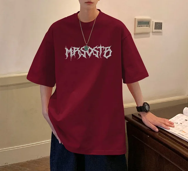 Oversized Retro Heavyweight Cotton Men's Tee Detail