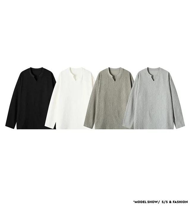 Cleanfit Men's Textured Long Sleeve Tee Detail