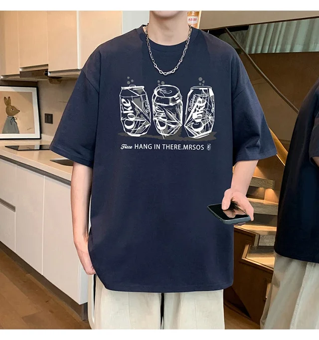 2025 Men's Summer Cotton Oversized Tee Detail