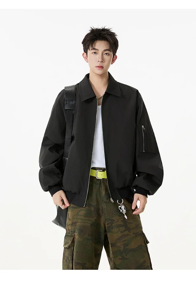 Unisex Cropped Bomber Jacket New Detail