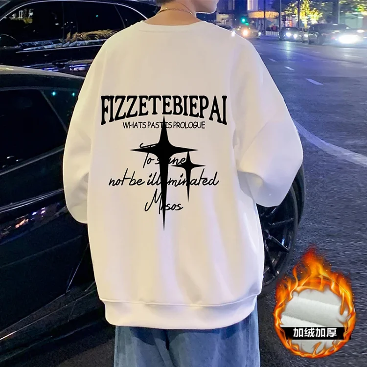 Unisex American Streetwear Crewneck Fleece Sweatshirt