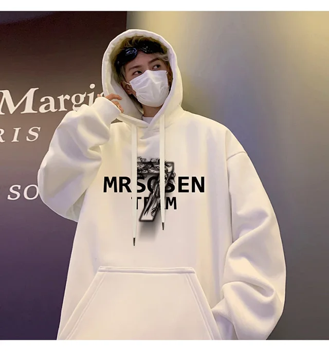 Men's Cotton Oversized Hoodie HK Style Detail