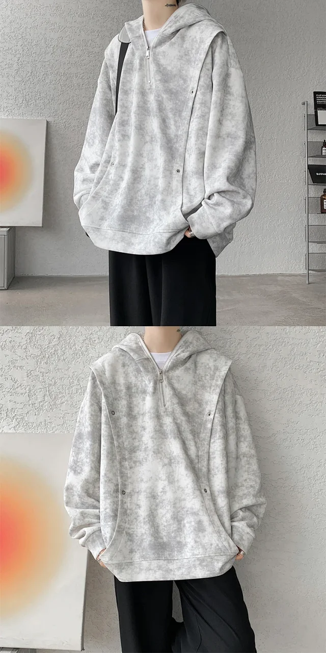 Heavy Tie-Dye Hoodie for Men Detail