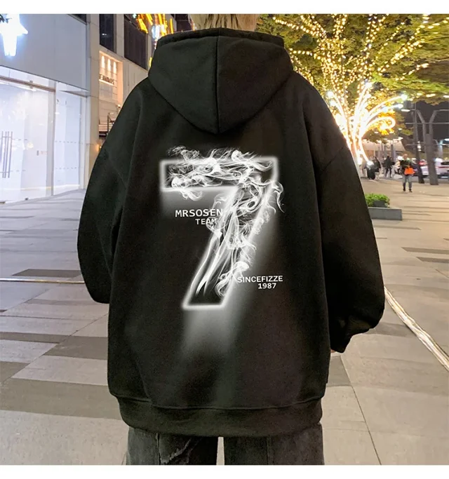 Men's Cotton Oversized Hoodie HK Style Detail