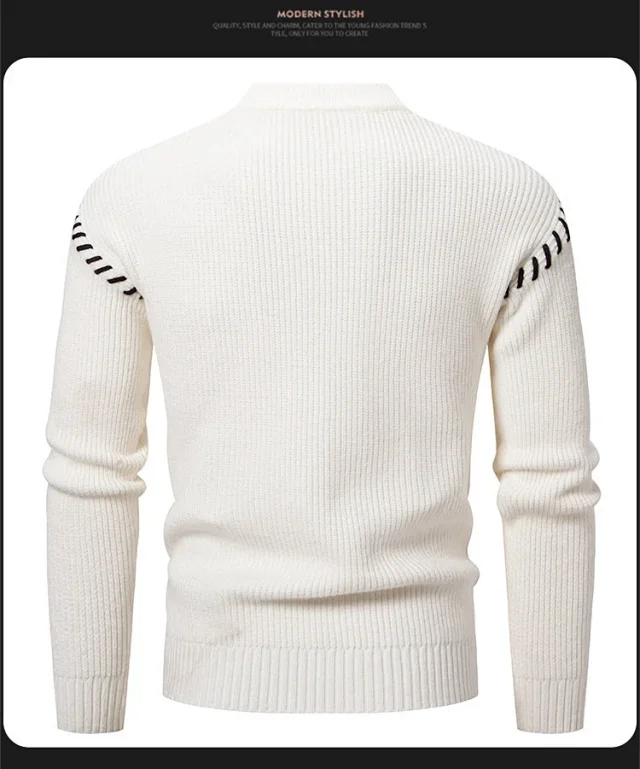 Men's Cleanfit Color - Blocked Sweater Detail