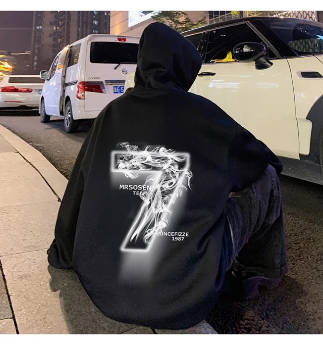 Men's Cotton Oversized Hoodie HK Style Detail