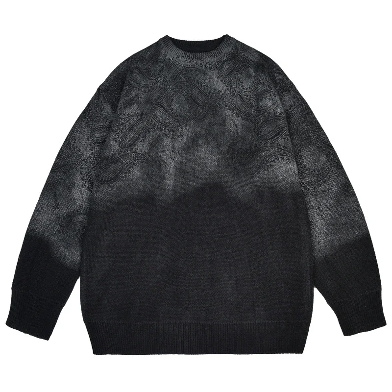 Men's Winter Paisley Tie-Dye Sweater