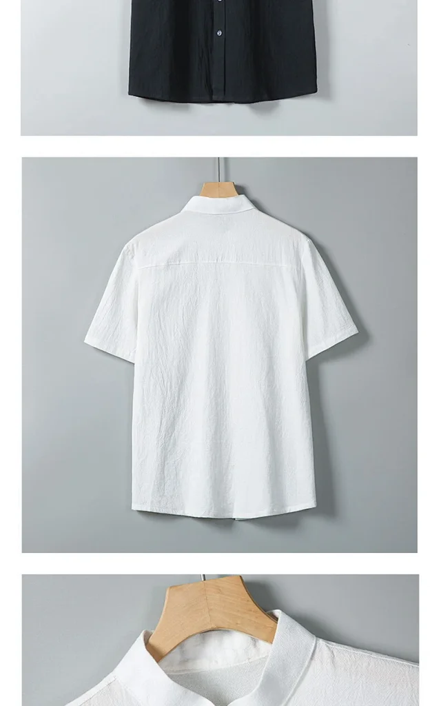 Men's Lightweight Summer Short-Sleeve Shirt Detail