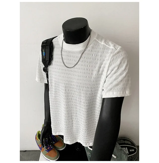 Men's Summer Jacquard Clean Fit Tee Detail